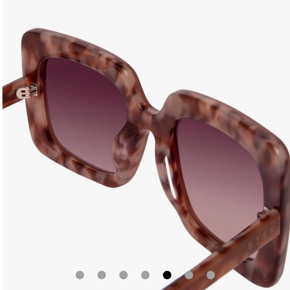 Diff Sunglasses Wine Tortoise Oversized - Picture 3 of 7